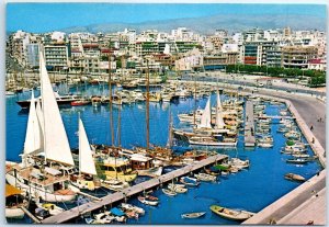 Postcard - View of the harbor - Pireas, Greece