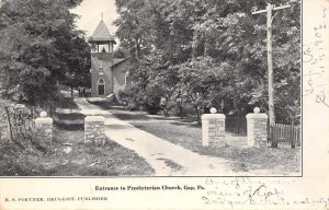 Gap Pennsylvania Entrance To Presbyterian Church B/W Photo Lithograph PC U3814