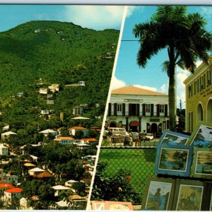 c1970s St. Thomas US Virgin Islands Denmark Hill Post Office Grand Hotel PC A223