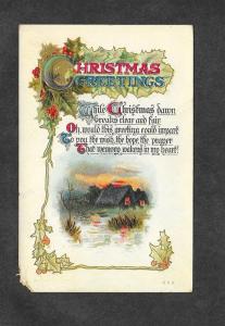 1912 Christmas Poem Picture Postcard!