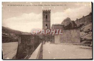 Old Postcard Entrevaux Gate D & # 39Italie Place Des Oliviers