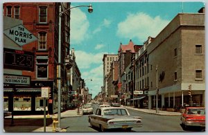 Wheeling West Virginia 1960s Postcard Market Street Downtown Savings Bank