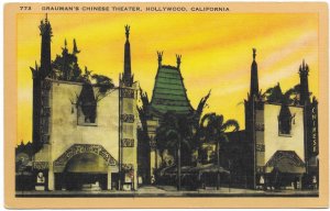 US Unused. California -Grauman's Chinese Theater - Hollywood.  Nice card.