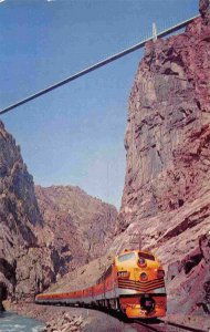 Denver & Rio Grande Railroad Train Streamliner Royal Gorge Colorado postcard