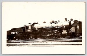 RPPC A.T.& S.F. Atchison Topeka & Santa Fe RR Locomotive 1378 Postcard T30