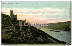 Postcard Old Burg Sooneck Rhein