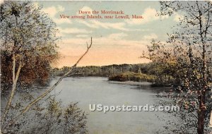 Down the Merrimack among Islands - Lowell, Massachusetts MA  