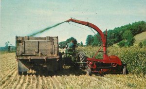 Postcard 1950s farm equipment Advertising Papec model Forage Harvester 23-2418