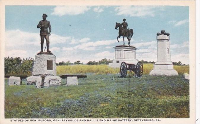 Pennsylvania Gettysburg Statues Of General Buford General Reynolds and Hall&#...