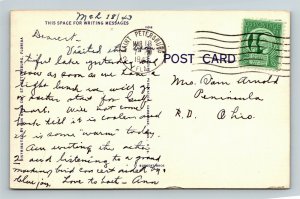 St Petersburg FL Mirror Lake Linen Florida c1943 Postcard
