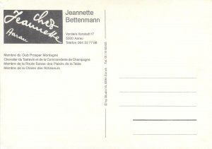 Postcard Switzerland Aarau Chez Jeannette restaurant various aspects