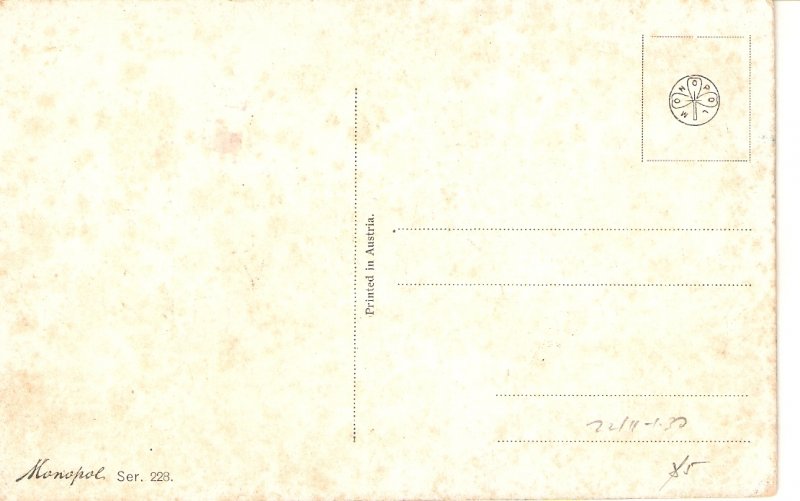 Horses. Working the land Old vintage Austrian postcard