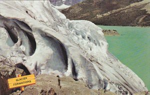 Canada Alberta Jasper Icefield Crevasse Formations