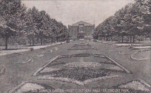 Sunken Garden Horticultural Hall Fairmount Park Philadelphia Pennsylvania 1912