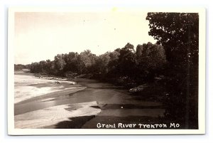 Postcard Grand River Trenton Mo. Missouri RPPC Real Photo