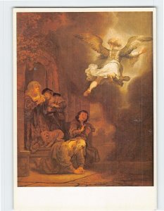 Postcard The Archangel Raffael and Tobias By Rembrandt, Louvre, Paris, France