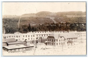 1915 Office Mills & Yard Building View Proctor Vermont VT RPPC Photo Postcard
