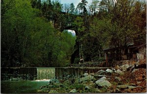 View Natural Bridge Water Falls Virginia VA Postcard VTG UNP Tichnor Vintage 