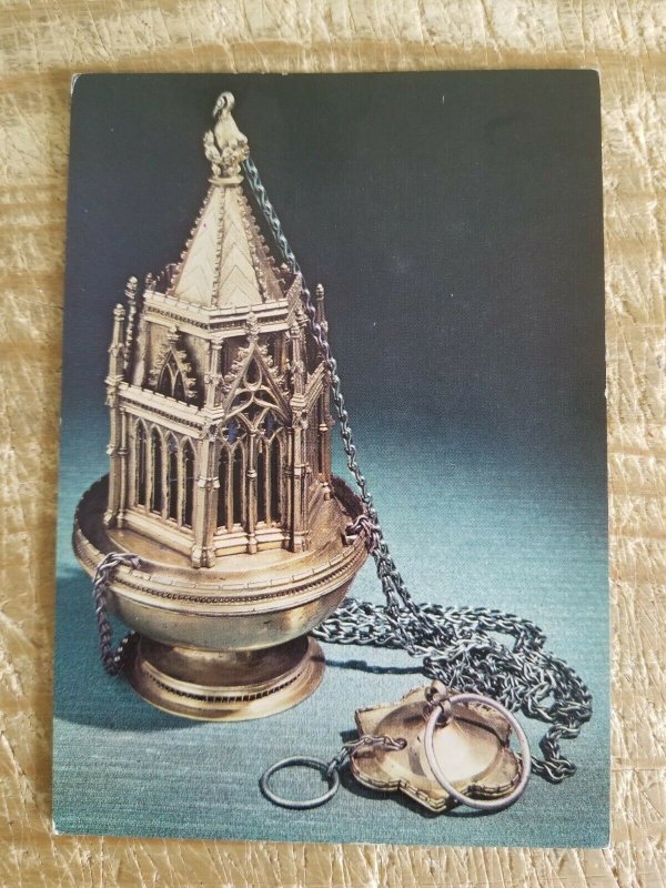 THE RAMSEY ABBEY CENSER.VTG UNUSED VICTORIA & ALBERT MUSEUM POSTCARD*P13