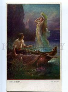 226580 Fisherman & NYMPH Mermaid by ZATZKA Vintage color PC