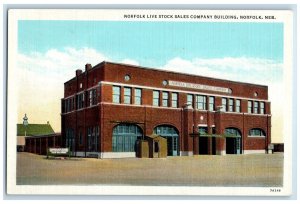 c1940s Norfolk Live Stock Sales Company Building Nebraska NE Unposted Postcard