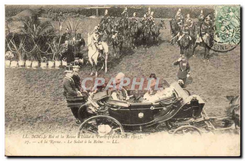 Old Postcard Paris The King and Queen of Italy 1903 A Paris magazine Le hello...