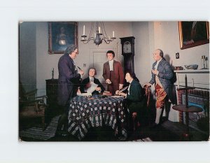 Postcard Diorama Of The Writing Of The Declaration Of Independence, Pennsylvania