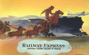 Railway Express Western Cowboy, Cowgirl Unused crease left top corner