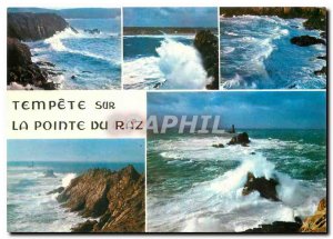 Postcard Modern Brittany in Colors Storm on the Pointe du Raz