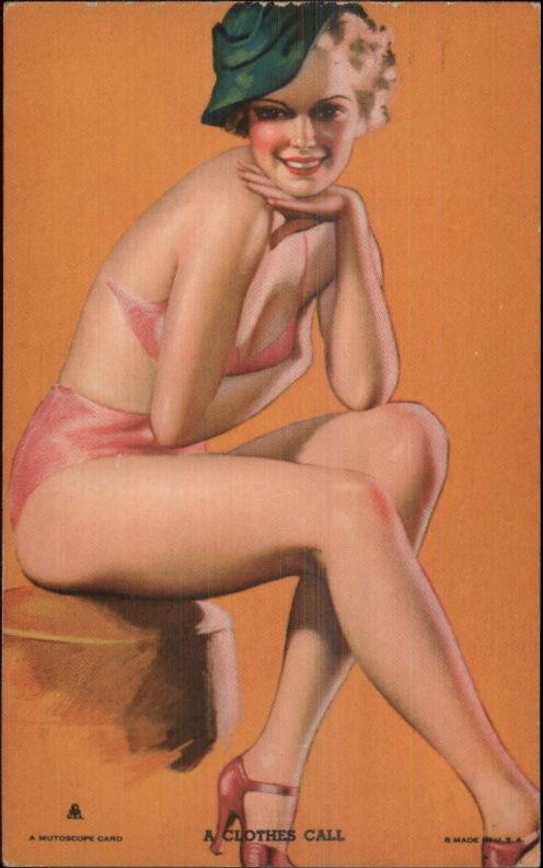 Mutoscope Sexy Lady Art Deco Pin Up A CLOTHES CALL | Topics - Risque -  Women - Other, Postcard / HipPostcard