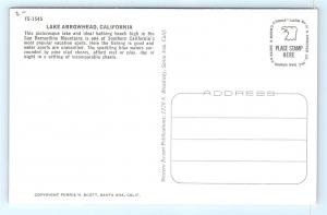 Postcard CA Lake Arrowhead Pier Bumper Boats  H07