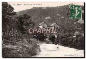 Postcard Old Oran Algeria Promenade planters