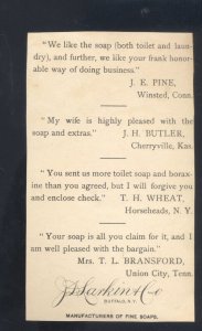 BUFFALO NEW YORK NY SWEET HOME SOAP NURSE BABY VINTAGE ADVERTISING EPHENERA