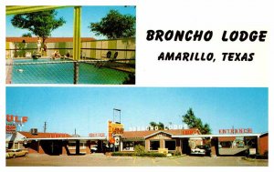 Postcard SWIMMING POOL SCENE Amarillo Texas TX AT5982