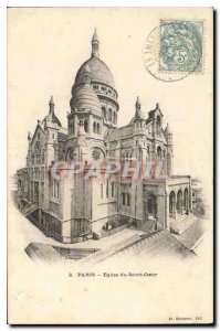 Postcard Old Paris Church of the Sacred Heart