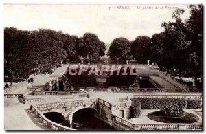 Nimes Old Postcard The garden of the terrace