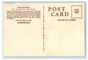 c1940's El Rancho Grande Motel Hotel Arroyo Grande California CA Postcard 
