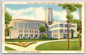 Hall Of Waters As Viewed From Siloam Gardens Excelsior Springs Missouri Postcard