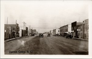 Dawson Creek BC Palace Hotel VL Cafe Bowling Alley 1940s Real Photo Postcard G53