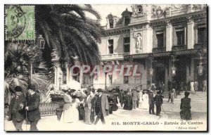 Old Postcard Monte Carlo Casino Entrance