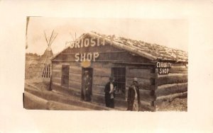 Curiosity Shop Native American Indian Teepee Real Photo Postcard AA74538