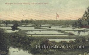 Grand Rapids, Michigan USA Michigan State Fish Hatchery 1912 light corner wea...