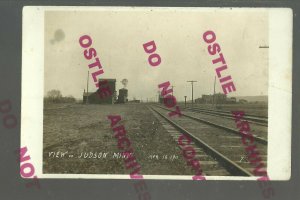 Judson MINNESOTA RPPC 1911 DEPOT TRAIN STATION nr New Ulm Mankato GHOST TOWN!