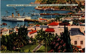 US    PC3210  P.K. WRIGLEY RESIDENCE OVERLOOKING AVALON BAY, CATALINA ISLAND, CA