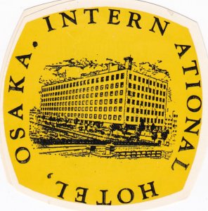 Japan Osaka International Hotel Vintage Luggage Label sk2412