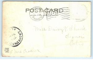 Lawrence Kansas 1907 South Park Black and White B&W old Vintage Postcard A60