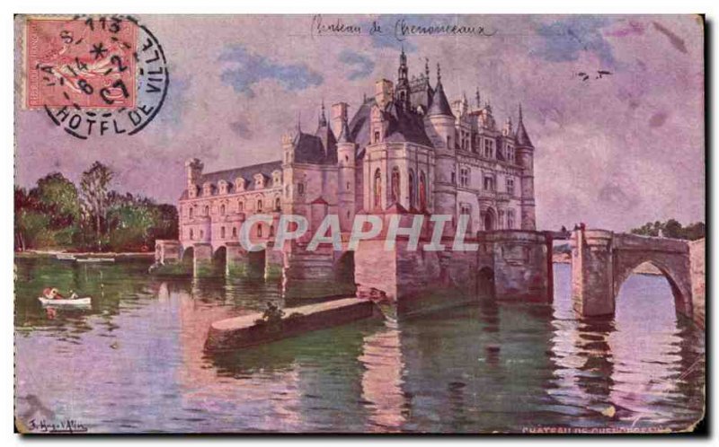 Chenonceau Old Postcard The castle