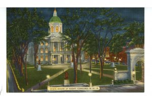 NH - Concord. State House at Night