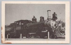 Transportation~B&W Photo Of Steam Locomotive Train W/ Number 397~Vintage PC