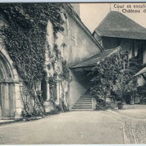 c1910s Veytaux, Switzerland Chateau de Chillon Castle Rare View PC Honneur A184